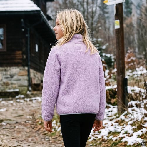 Detská fleece mikina KADVA RODIA JRG fialová