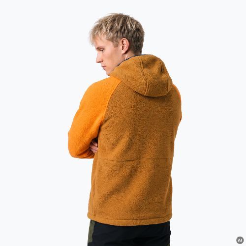 Pánska fleece mikina KADVA RODIA hnedá