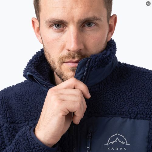Pánska fleece mikina KADVA Rodvik tmavomodrá