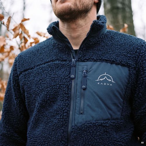 Pánska fleece mikina KADVA Rodvik tmavomodrá