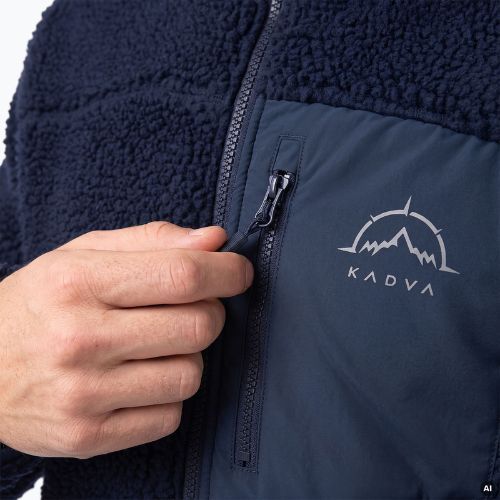 Pánska fleece mikina KADVA Rodvik tmavomodrá