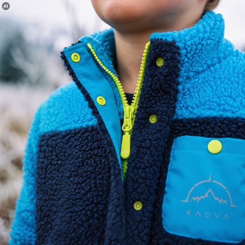 Detská fleece mikina KADVA RODVIK KDB modrá
