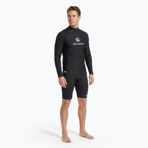 Longsleeve na plávanie Aquastic RIMOS LS UV 50+ UPF čierny