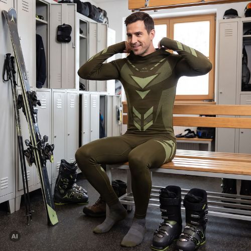 Pánska termo súprava KADVA Alpinestep Thermo SH Light Plus Set Green
