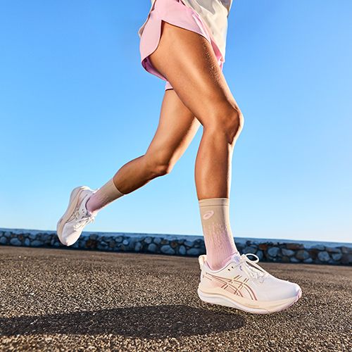 Dámske bežecké topánky Asics Gel-Kayano 33 White/Hazy Lilac