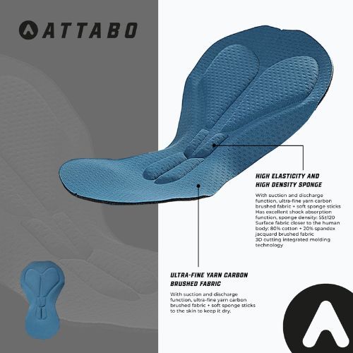 Pánske cyklistické šortky ATTABO Kirun Bib Shorts black