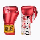 Kožené boxerské rukavice Everlast Fight  červené
