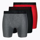 Pánske boxerky  Under Armour Perf Tech 6in 3 pary red/grey/black