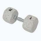 Pogumovaná činka Nike Strength Grind Hex Dumbbell 15 kg wolf grey