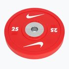 Bumper závažie Nike Strength Pro Urethane Bumper Plates 25 kg red/white
