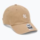 47 Značka MLB New York Yankees Base Runner čiapka CLEAN UP khaki