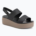 Dámske sandále  Crocs Brooklyn Low Wedge black/mushroom