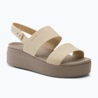 Dámske sandále Crocs Brooklyn Met Low Wedge metal champagne