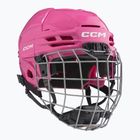 Detská hokejová prilba CCM Tacks 70 Combo pink