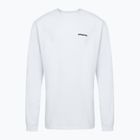 Pánske tričko Patagonia P-6 Logo Responsibili Longsleeve white