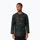Pánsky cyklistický dres Oakley Ride Free LS šedo-zelený FOA4455