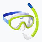 Súprava na šnorchlovanie detská Mares Combo Jelly lime/blue/clear