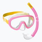 Súprava na šnorchlovanie detská Mares Combo Jelly pink/yellow/clear