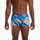 Pánske plavecké boxerky TYR Durafast Elite Riptidal Square Leg teal/orange