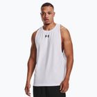 Pánsky basketbalový dres Under Armour Baseline Cotton Tank 1 bielo-čierny UAR-1361911-1