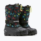 Detské snehule Sorel Flurry Print Boys black/black