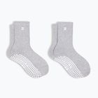 Dámske ponožky Sweaty Betty Pilates Crew Gripper 2 pary light grey marl