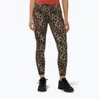 Dámske tréningové legíny Sweaty Betty Power Piping Workout 7/8 brown ink leopard print