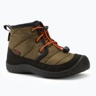 Juniorské topánky KEEN Howser II Chukka WP dark olive/gold flame