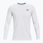 Pánske tréningové tričko longsleeve Under Armour CG Armour Fitted Crew white/black