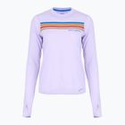 Dámske bežecké tričko Brooks Distance Graphic LS heather violet dash/stripe