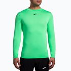 Pánske bežecké tričko Brooks High Point hyper green s dlhým rukávom