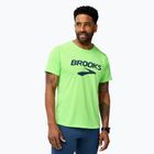 Pánske bežecké tričko Brooks Distance 3.0 neo limeade/brooks logo