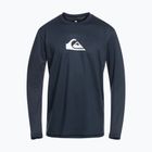 Pánske plavecké tričko longsleeve Quiksilver Solid Streak navy blazer/white