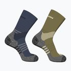 Salomon X Ultra Access Crew 2 páry gothic olive/grisaille ponožiek