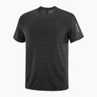 Pánske bežecké tričko Salomon Sense Aero Tee GFX deep black/black