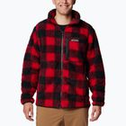 Pánska fleecová mikina  Columbia Winter Pass Printed Fleece mountain red check