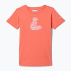 Detské trekingové tričko Columbia Mission Lake Graphic hot coral/foxy swirl