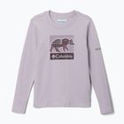 Detské trekingové tričko longsleeve Columbia Hazeldel Hill Graphic Tee lavender pearl/barely printed