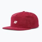 K2 manšestrová čiapka Snapback červená