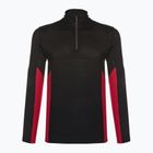 Pánska termoaktívna mikina Smartwool Merino Sport 1/4 Zip black/rythmic red