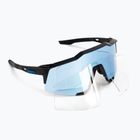100% Speedcraft matné čierne/hyper modré viacvrstvové zrkadlové cyklistické okuliare 60007-00004