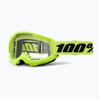 Cyklistické okuliare 100% Strata 2 neon yellow/clear