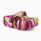 Detské žabky Crocs Classic Lined Marbled Clog electric pink/multi