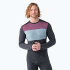 Pánska termoaktívna mikina Smartwool Thermal Merino Baselayer Colorblock Crew Boxed charcoal