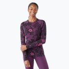 Dámske termoaktívne tričko Smartwool Merino 250 Baselayer Crew Boxed purple iris floral thermal longsleeve