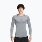 Pánske tréningové tričko longsleeve Nike Pro Dri-Fit Tight Fitness smoke grey/black