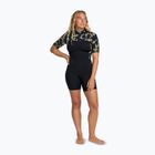 Dámsky plavecký neoprén ROXY 2.0 mm Swell Natural Back Zip SS Springsuit black floral