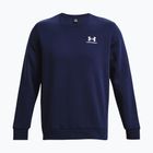 Pánska mikina Under Armour Essential Fleece Crew midnight navy/white