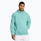 Pánska mikina Under Armour Rival Fleece Hoodie radiálna tyrkysová/biela