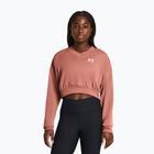 Under Armour dámska tréningová mikina Rival Terry Os Crop Crew canyon pink/white